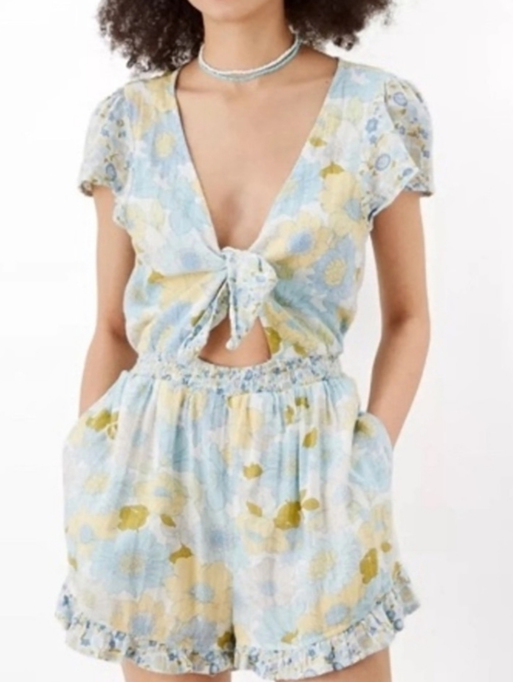 NWT American Eagle Outfitters Pastel Floral Romper